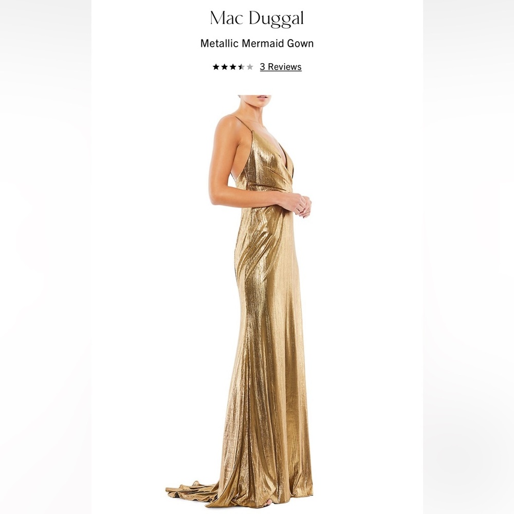 Metallic gown. Floor length
